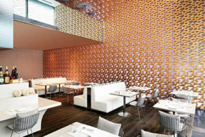 枡を使った内装材　MASPACIO　施工事例　アゼルバイジャン　某日本食レストラン２