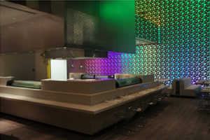 枡を使った内装材　MASPACIO　施工事例　アゼルバイジャン　某日本食レストラン３